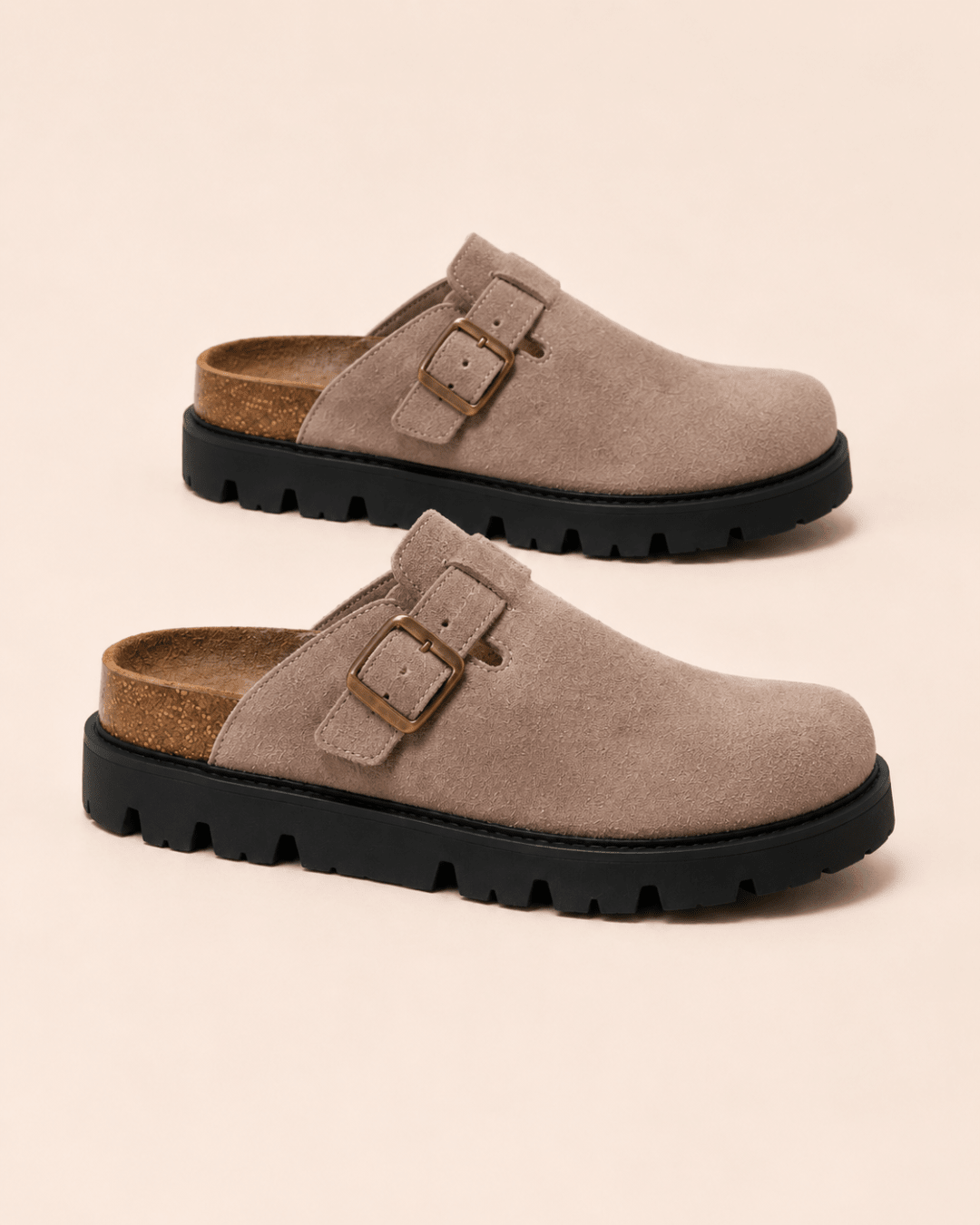The Richmond Lug Clog in Taupe