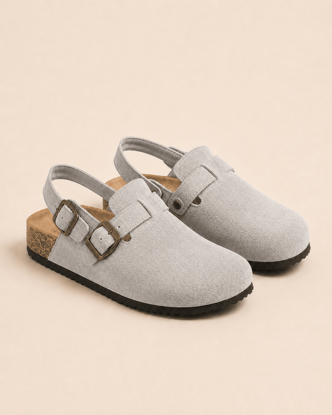 The Marylebone Strap Clog in Ash