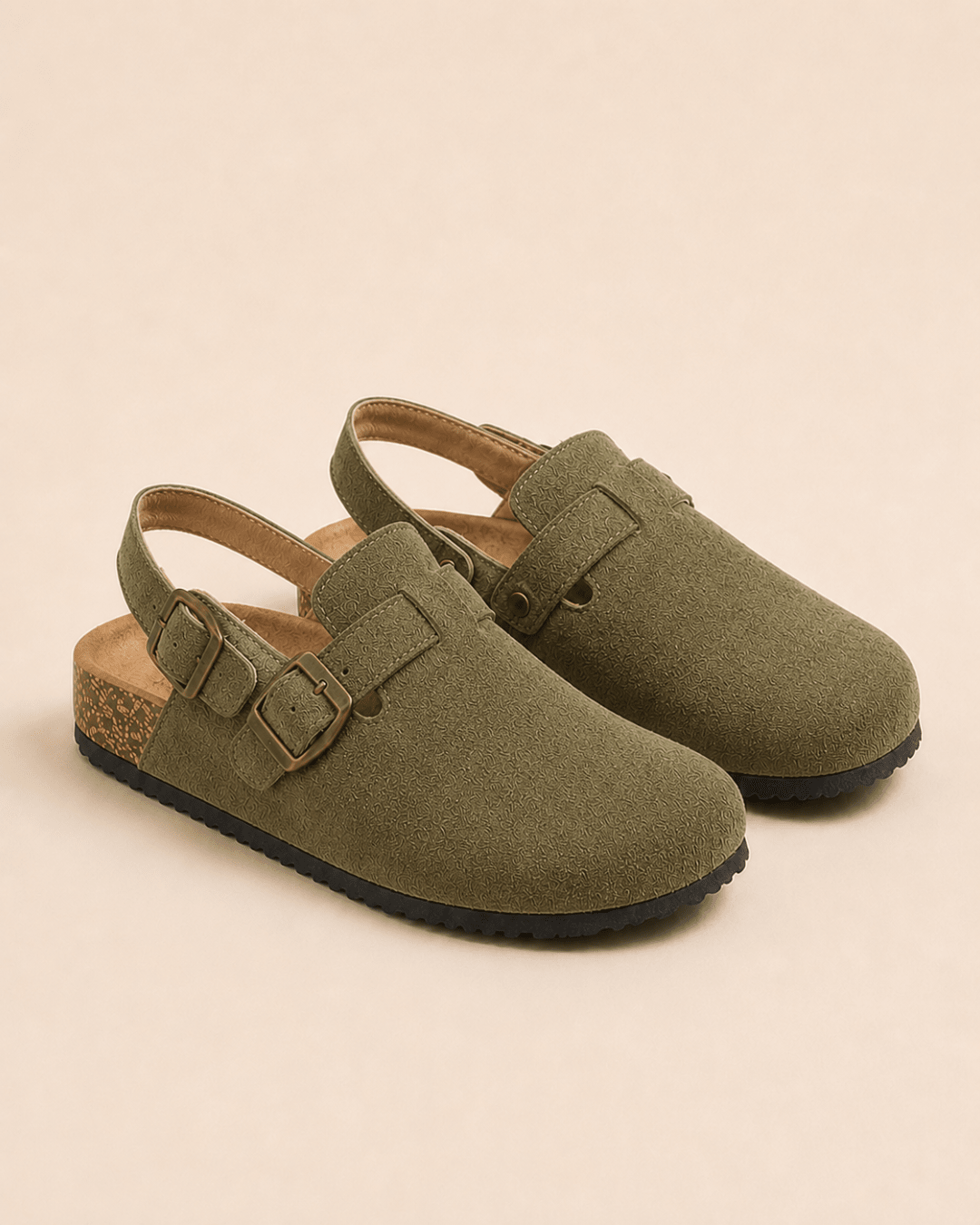 The Marylebone Strap Clog in Sage